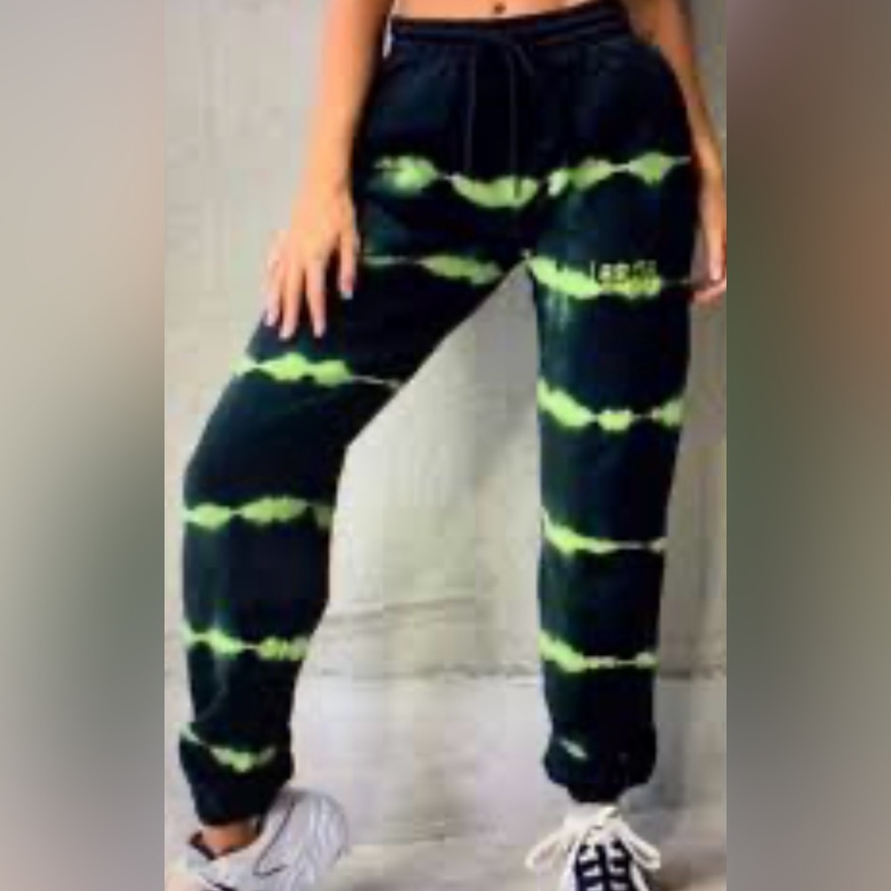 I.AM.GIA Green Tie-Dye Joggers